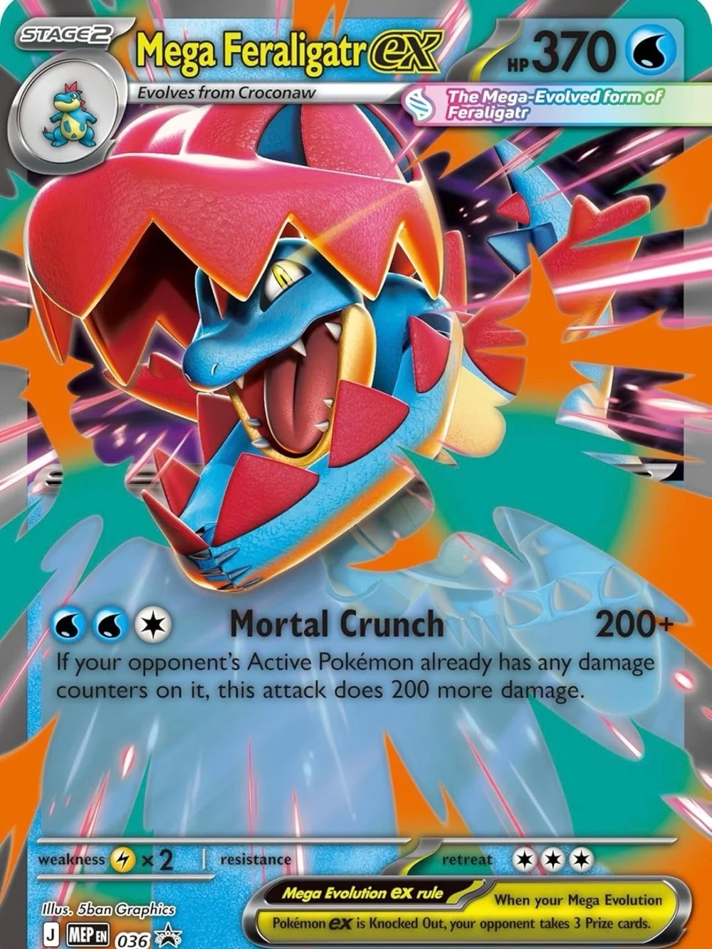 Pokemon Mega Feraligatr ex Box - Blue, Red, Yellow